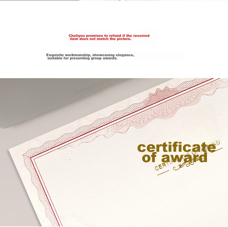 Befon A4 Certificate Paper for Awards, Honorary Certificates, Internal Pages, Appointment Letters, Graduation Certificates, Student Awards, Corporate Recognition, Training Certificates, Printing Paper, Stationery, 12 Sheets, 9970 5
