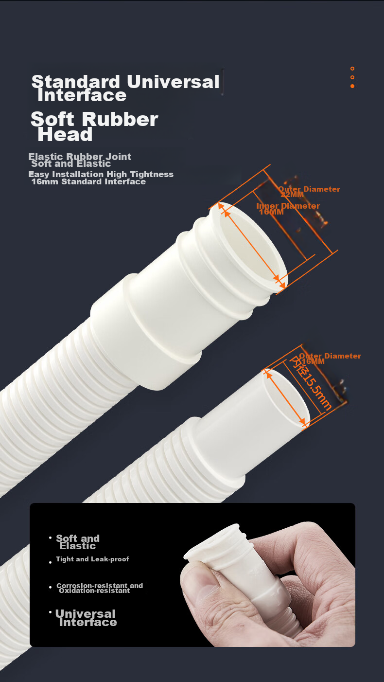 Muvi Air Conditioner Drainage Pipe Extension Tube, Anti-Aging Outdoor Unit Condensation Drip Water Hose Drainage Pipe, 3 Meters 3