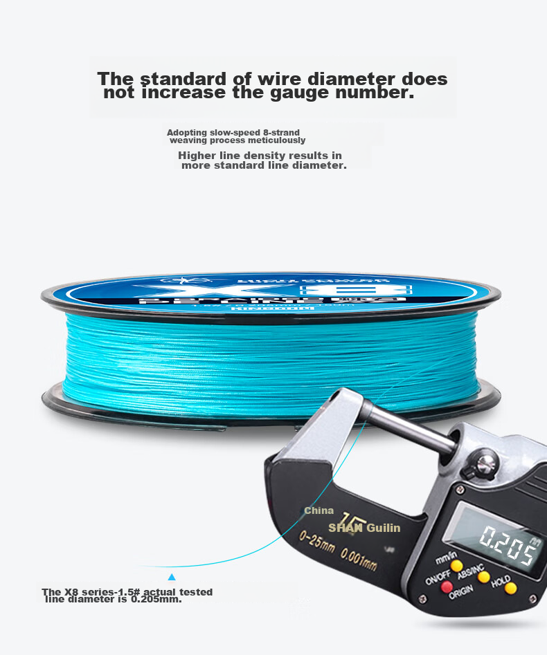 Guowangliya PE Fishing Line, 8-Strand Long-Casting Special Blue 150-Meter Fishing Line, No. 1 150 Meters - 8 Strands 8