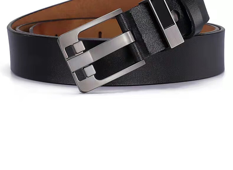 Dibinze Men's Belt, Extended 150cm, Large Size, for Chubby Men, Genuine Leather, Pin Buckle, Extra Long Belt, Gift for Boyfriend 17