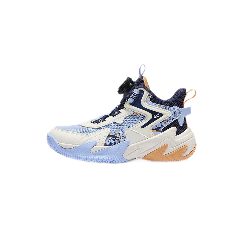 361° Hanjiang | Children's Basketball Shoes, Spring And Autumn Practical Use for Ages 3-7, Rotary Knob Basketball Shoes, Blue, Size 30