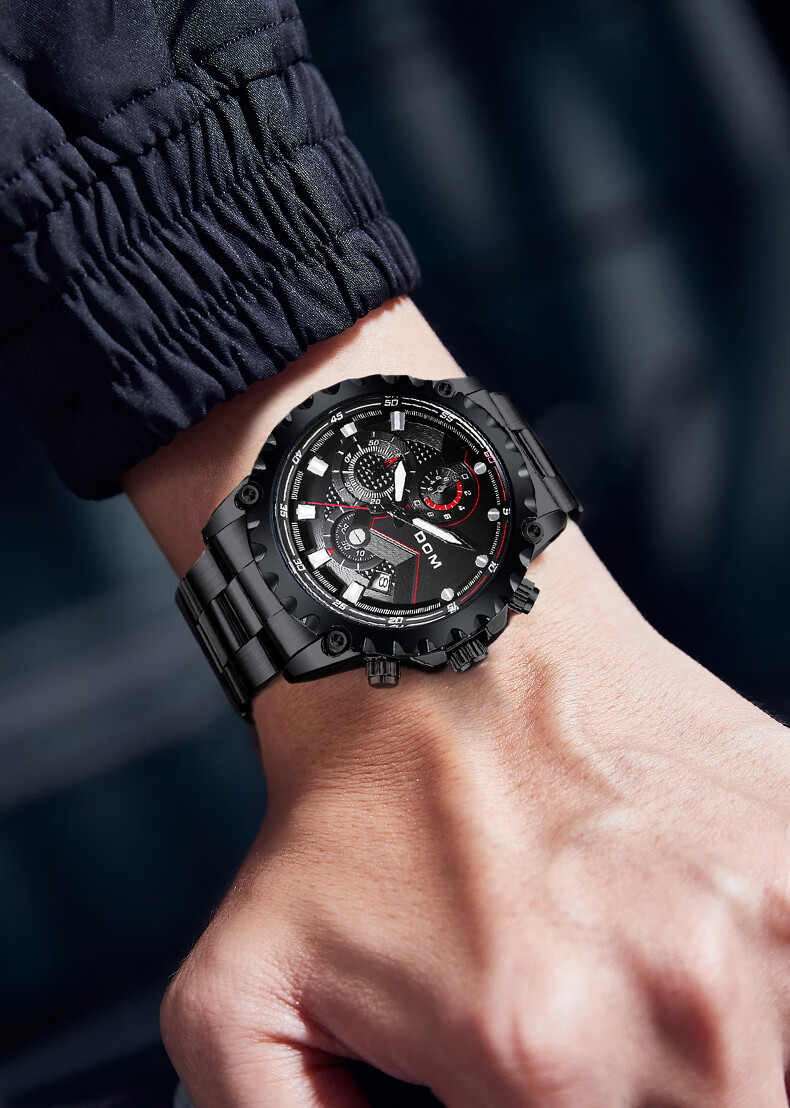 DOM Black Knight Watch, Men's Fully Automatic Mechanical Style, Luminous, Top Ten Brand Watches, New Year's Eve Gift for Boyfriend 11