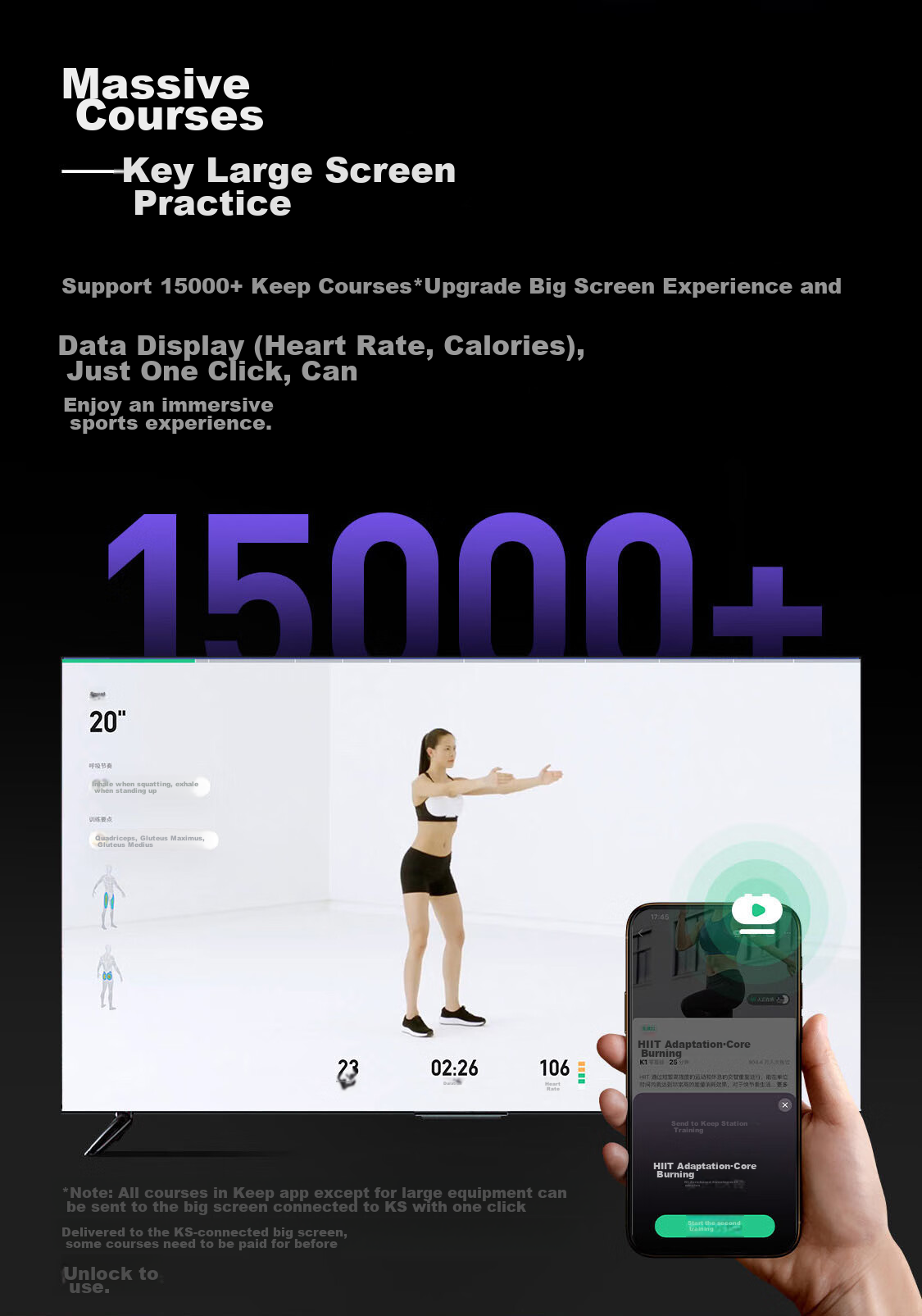 Keep Fitness Mirror Exercise Sensing Machine KS Smart Game Console with AI Guidance And Scoring, Motion Sensing Exercise Console 24