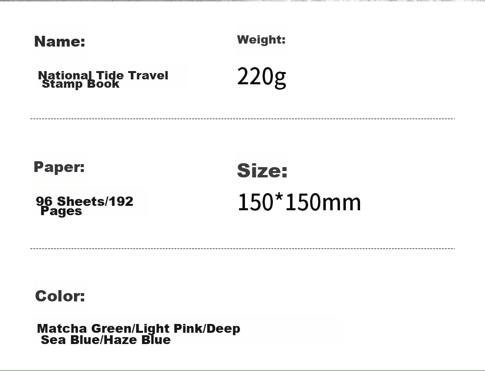 Longe Travel Stamp Collection Book, Stamp Museum Collection Album, High-Quality Blank Journal, Nanjing Beijing Chongqing Scenic Spot Check-In Souvenir Book, Forbidden City Tourism Observation Notebook 10