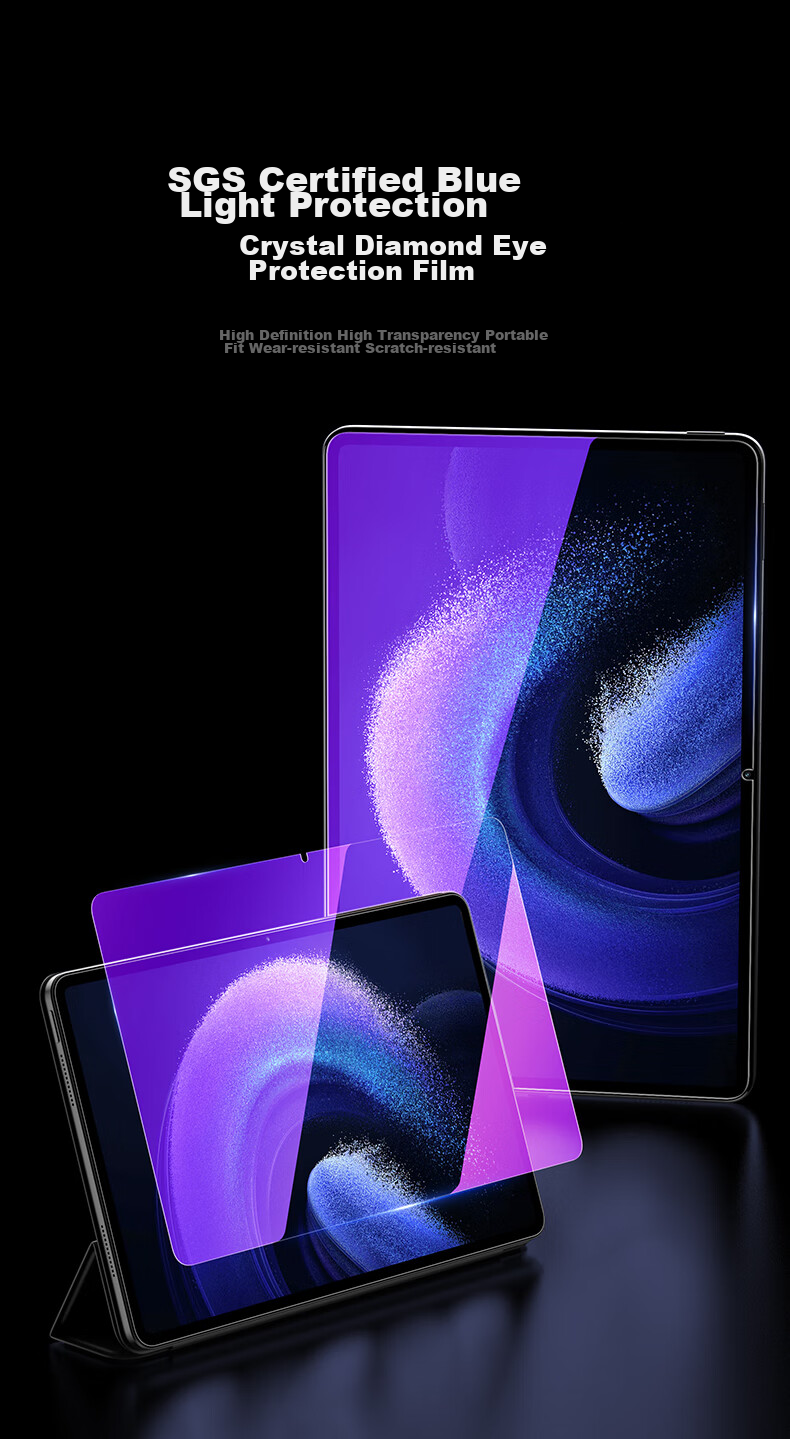 CangHua Tempered Glass Screen Protector for Xiaomi Pad 6 MAX, Eye Protection Anti-Blue Light, 2023 Model MI6 Max Screen Film, 14-Inch Xiaomi Pad Tablet Computer Anti-Fingerprint HD Protective Film 2