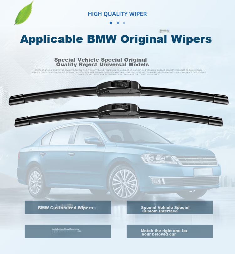 Aoye Windshield Wipers for BMW X5 (2014-2018 Models)/X6 (2015-2019 Models), Frameless Wiper Blades, Front Window Wipers, 1 Pair, 24+20 Inches 4