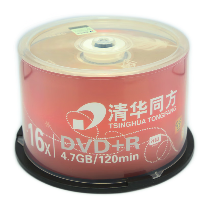 Tsinghua Tongfang Siyu Office and Home DVD+R Recordable Discs Blank Discs 4.7GB 50-Pack Tub