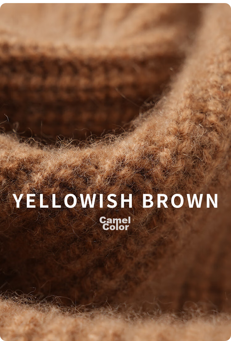 JIUMU Cashmere Warm Knit Hat for Women, Autumn And Winter Balaklava Wool Knitted Hat, Cold-Proof Hooded Neck Warmer All-I 13