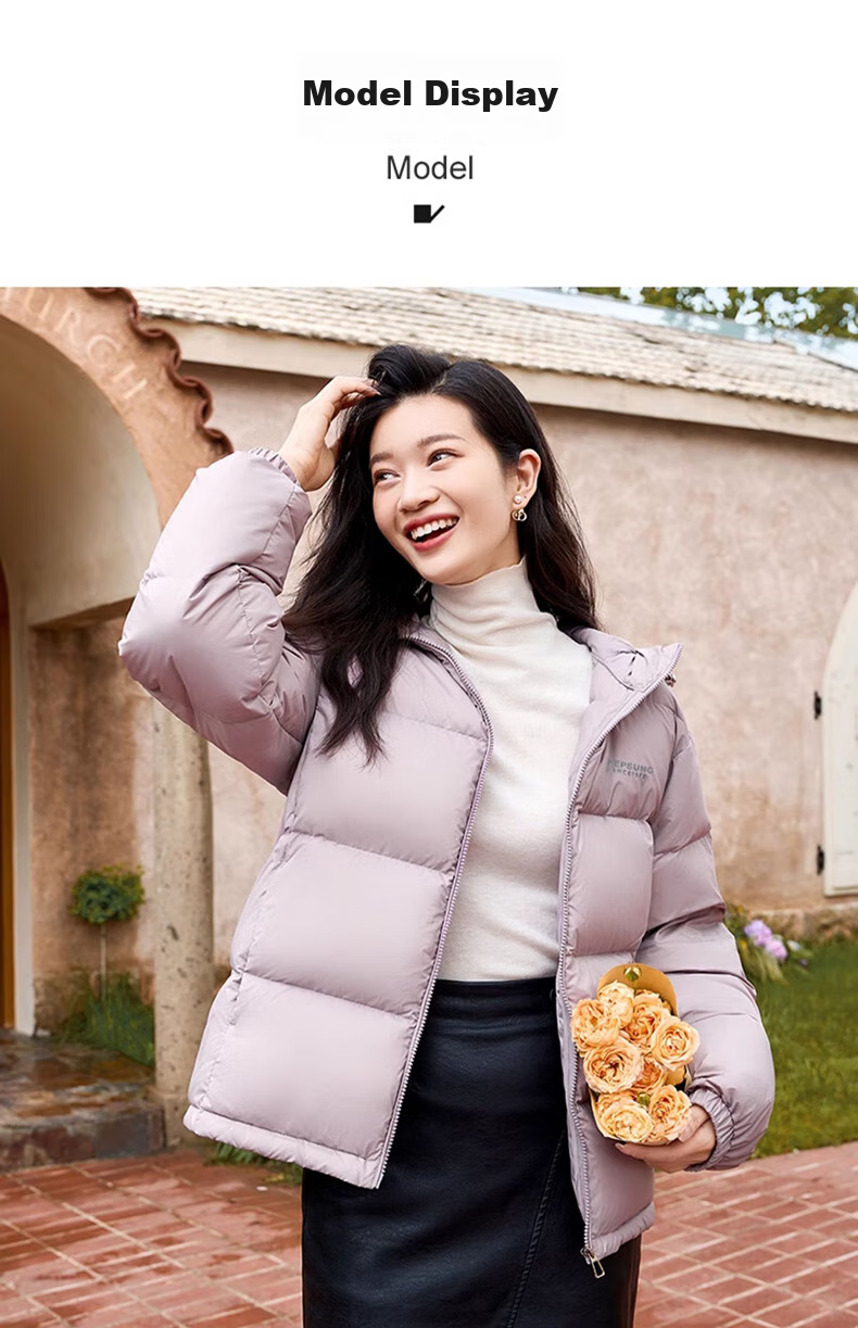 Yalu Waterproof, Windproof, And Dirt-Resistant Short down Jacket for Women, New Winter 2026 Style with Hood, Heat-Retaining And Warm Puffer Coat, Sold by JD 23