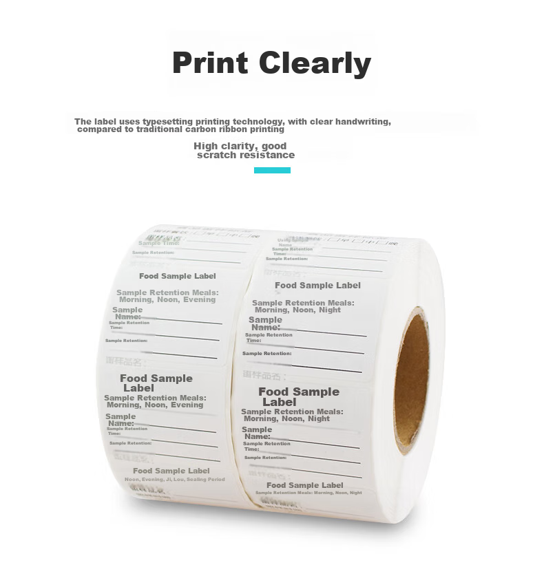 Linlei Food Sample Retention Label Sticker, Sampling Label Adhesive, Regular Adhesive, 4*3, 1000 Sheets Per Roll (1 Roll) 4