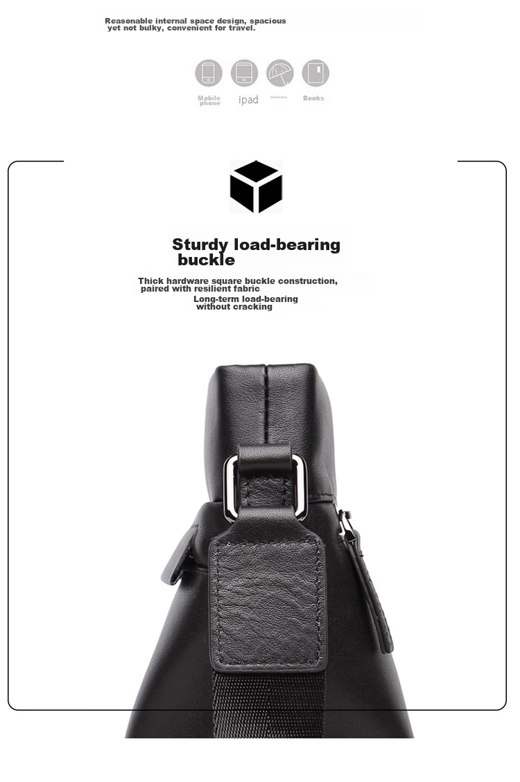CROCODILE Genuine Leather Fashion Casual Top-Grain Cowhide Men's Business Shoulder Crossbody Bag T2423, Gift for Boyfriend 10