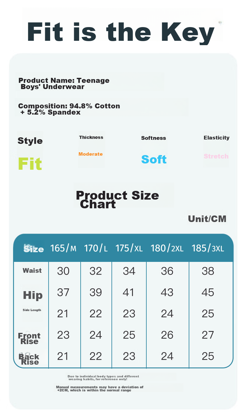 LangSha Youth Underwear for Boys, Puberty 12-16 Years Old, Cotton Boxer Briefs for Middle And High School Students, 5A Antibacterial Shorts 8