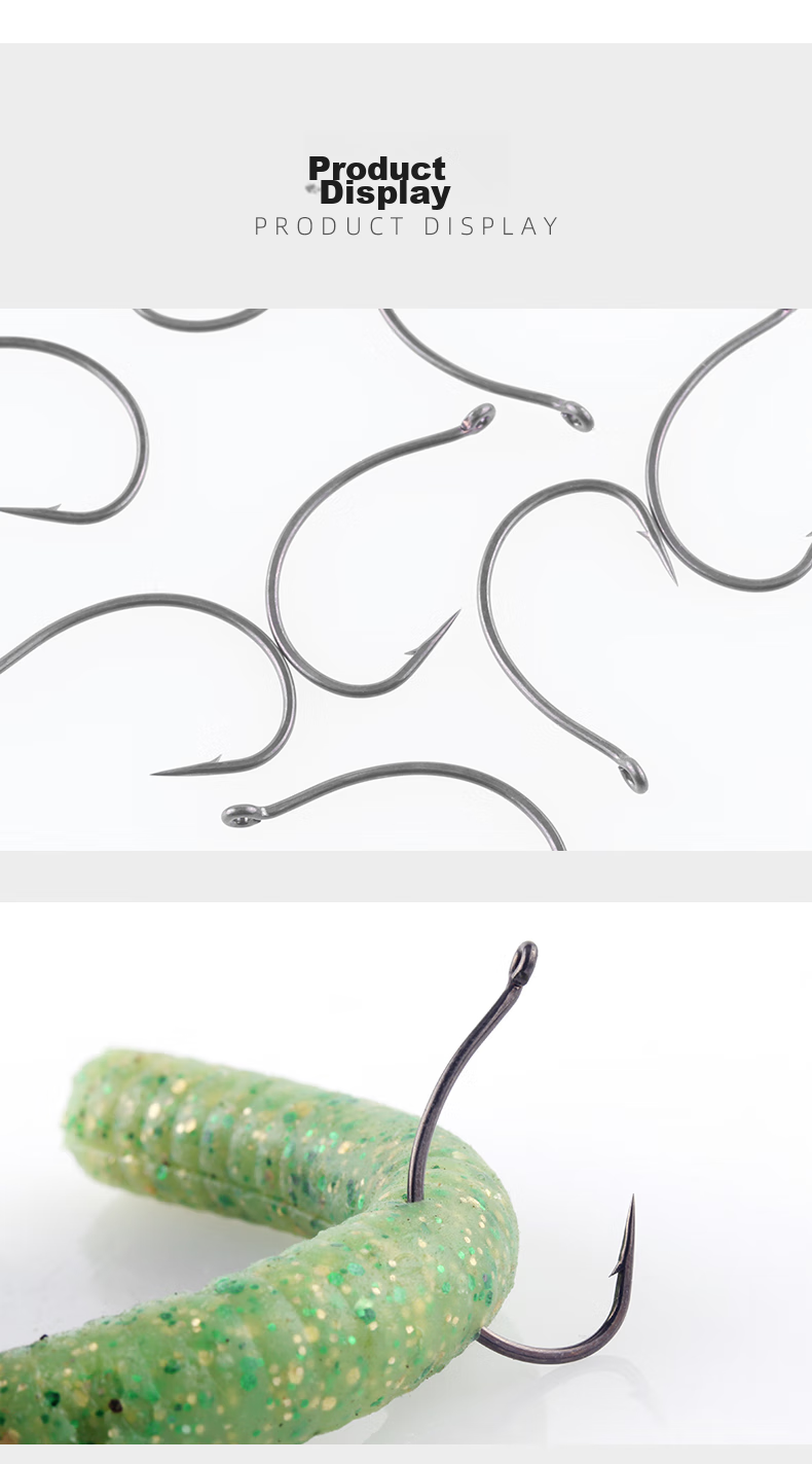 BKK Lure Hook Soft Bait Hook for Hanging Fish, Mandarin Fish And Bass Fishing, Wild Fishing Black Pit Live Bait Hook 8003 Large Package 6
