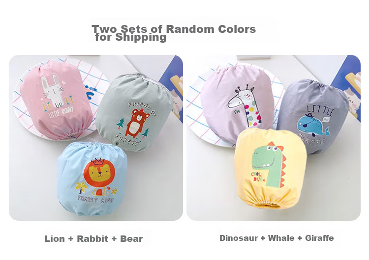 9I9 Baby Arm Sleeves, Waterproof And Stain-Proof, Infant And Toddler Eating Sleeves, Kindergarten Protective Clothing, 3 Pairs, A171 3