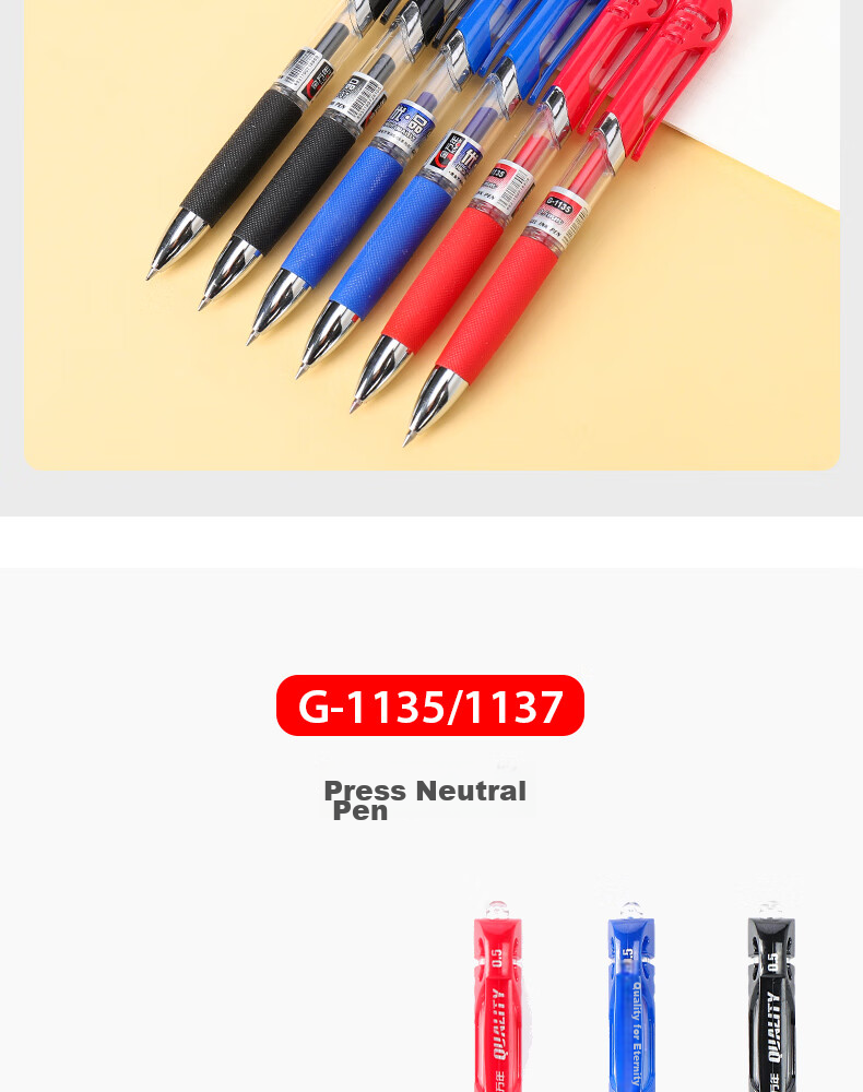 Genvana [12 Retractable] 0.5mm Red Gel Pen Comfortable Writing Push-Button Classic Bullet Tip Signature Pen for Training Exams Practice Office G-1326 3