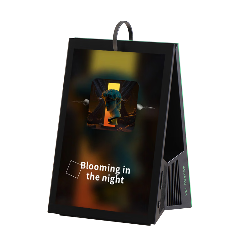 MORRORART Y1 Time Album Lyrics Speaker, Bluetooth Electronic Photo Frame, Floating Subtitle, Home Desktop Calendar Frame, Smart Home Birthday Gift, Set Versio