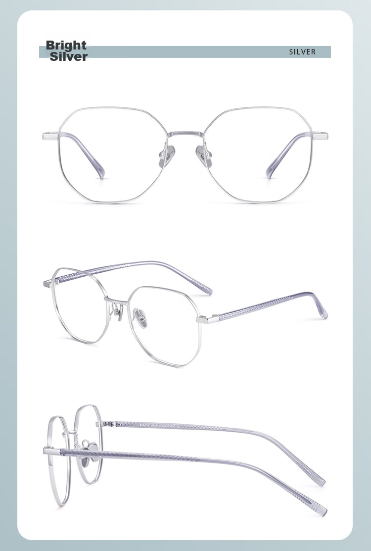 Pulais Anti-Blue Light Myopia Glasses for Women, Fashionable No-Makeup Glasses for Men, Large Frame Internet Celebrity Style, Face-Slimming Effect, Can Be Fitted with Lenses 9050 14