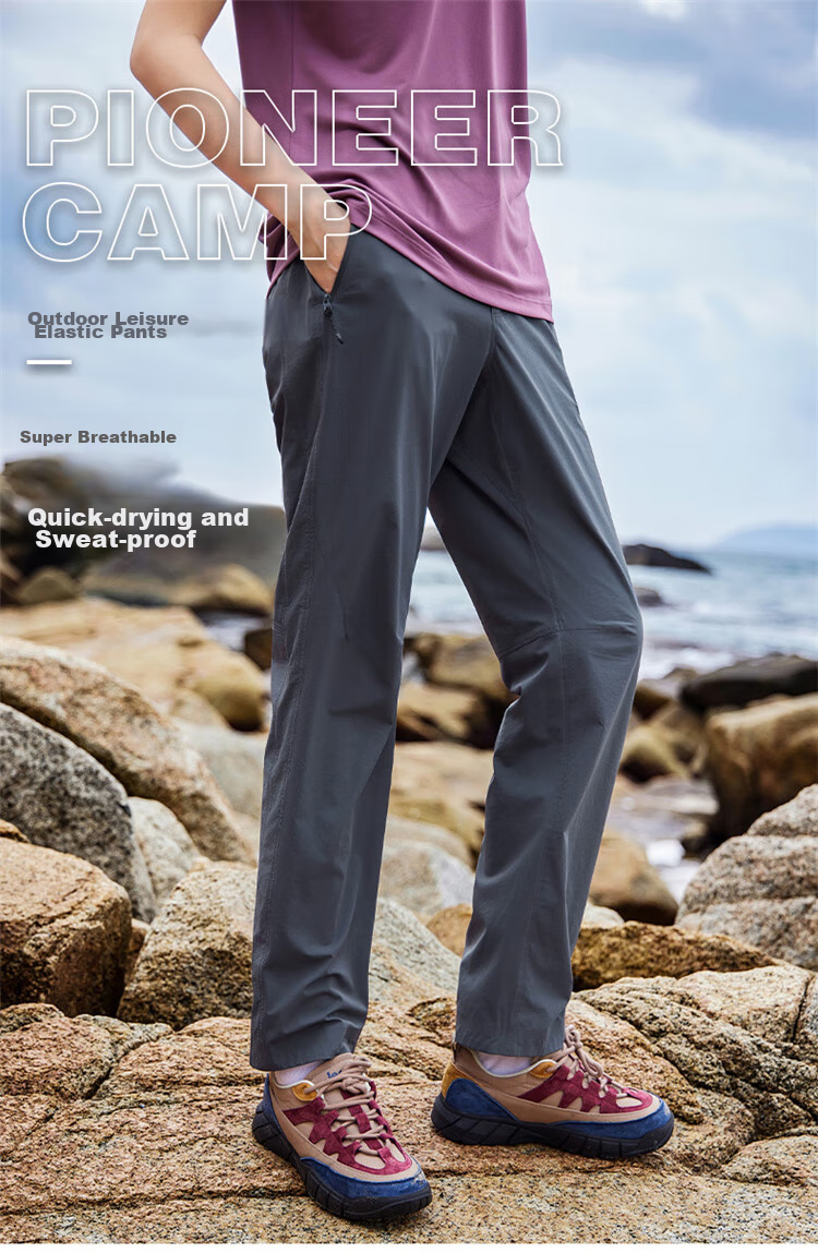 Pioneer Camp Windproof Outdoor Pants for Women, Summer Lightweight Sports Hiking Climbing Trousers, Breathable Water-Repellent Casual Straight-Leg Long Pants 1