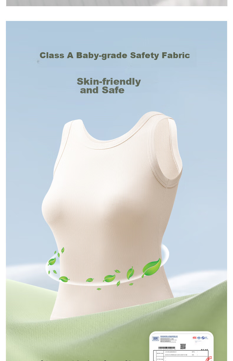 MONTAGUT Modal Cotton Tank Top for Women, White Inner Wear Sleeveless Vest, Sports Slim Fit Thin Camisole Wide Shoulder Undershirt Autumn Seaso 16