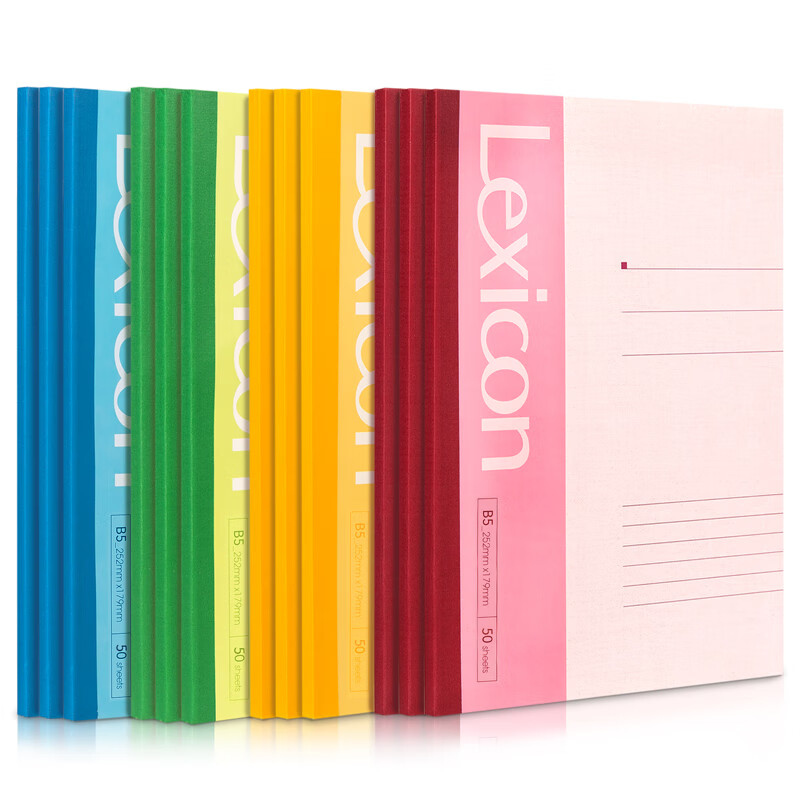 Deli 12-Pack Office Soft Cover Wirebound Notebooks, Meeting Record Books, Notebooks, Journals, B5 Size, 50 Sheets Each, 7663