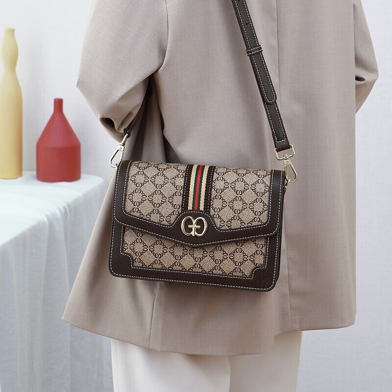 Aiqinghai Handbag, Women's Crossbody Bag, Shoulder Bag, Luxury Brand, High-End Small Square Bag, Birthday Mother's Day Gift, Practical Present for Mom