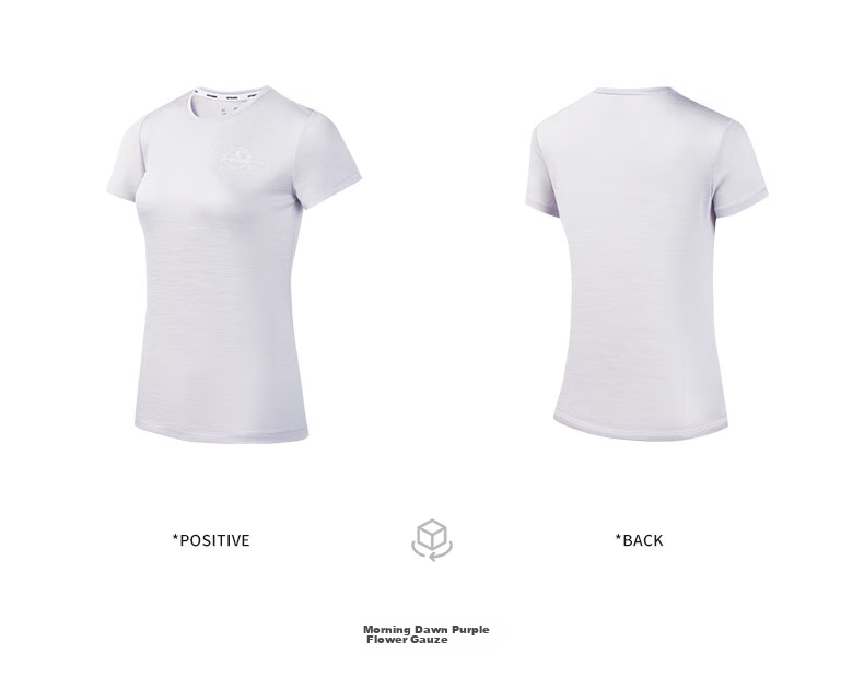 QIAODAN Women's Short-Sleeve T-Shirt, Summer Breathable Quick-Dry Round Neck Sports Running T-Shirt Top for Wome 24