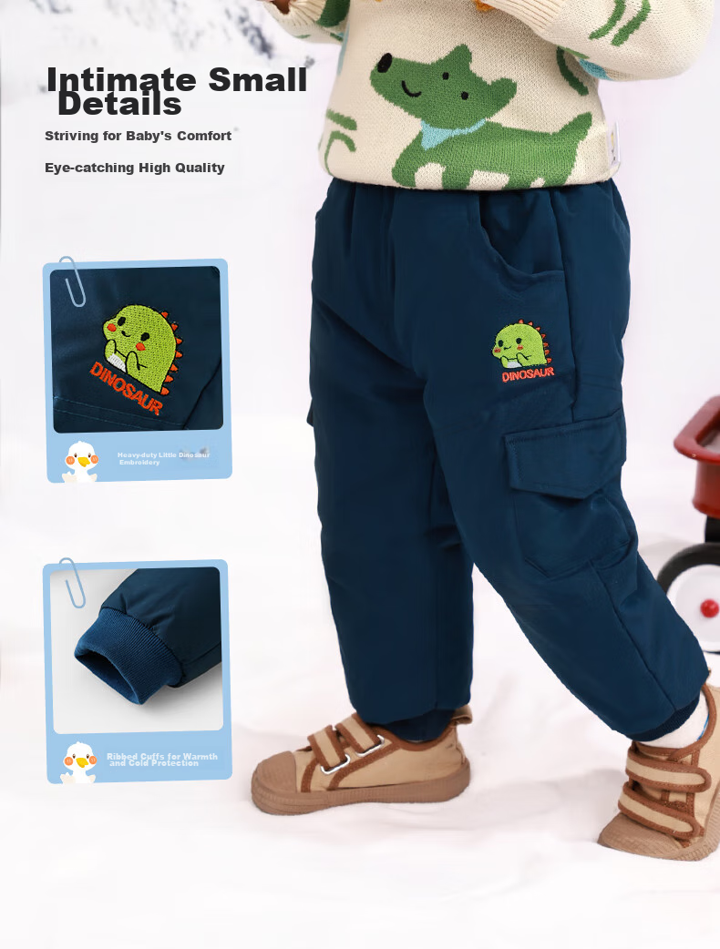 Ciciibear Boys' down Pants, Winter Outerwear, Baby Winter Clothing, Girls' Long Pants, Boys' Cotton Trousers, Baby Warm Pants 8