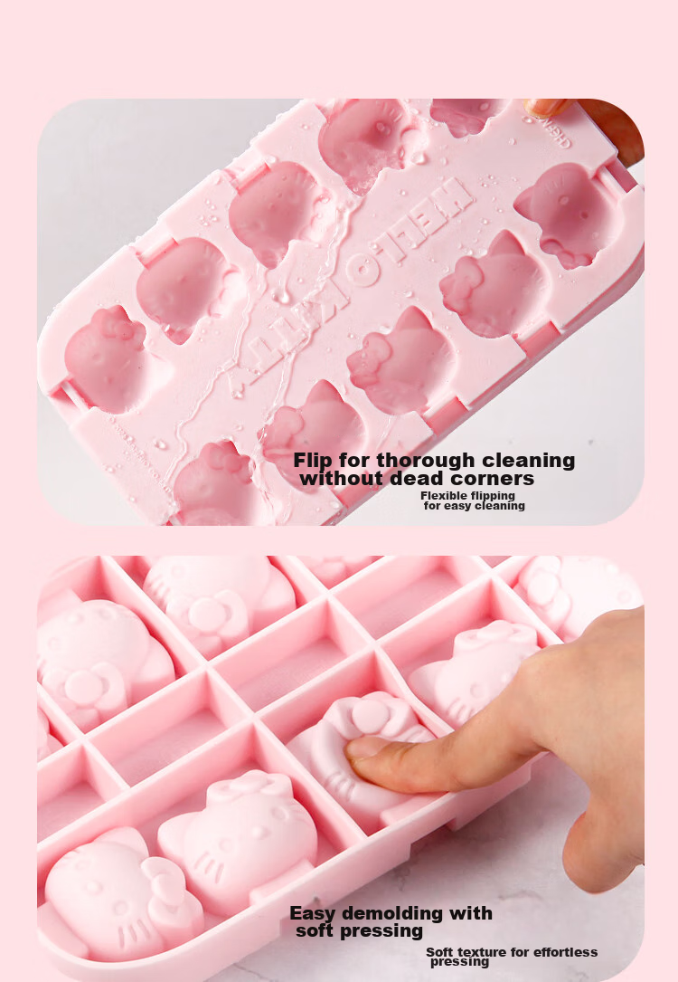 Xuechu Ice Cube Mold, Silicone Ice Tray, Homemade Ice Cream Mold with Lid, Baby Home Use Popsicle Mold for Jelly And Fruit Candy 11