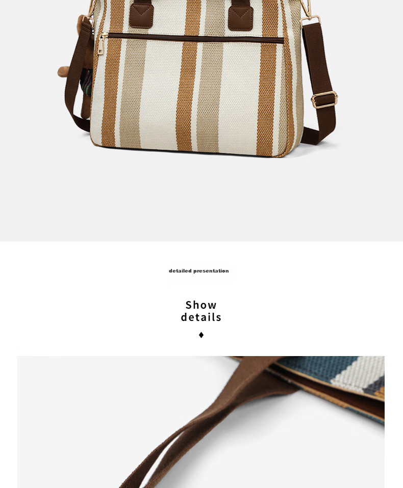Aiqinghai Canvas Handbag, Women's Tote Bag, Large Capacity Shoulder And Handheld Bag, Practical Birthday And Mother's Day Gift for Mom 21