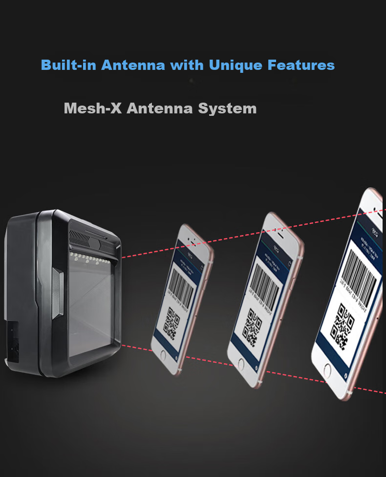 Youku Million-Pixel High-Speed Barcode Scanner 1D/2D Platform Scanner for Supermarkets, Restaurants, Barcode Storage And Logistics Screen Payment Collection Box Drug Traceability Code 7