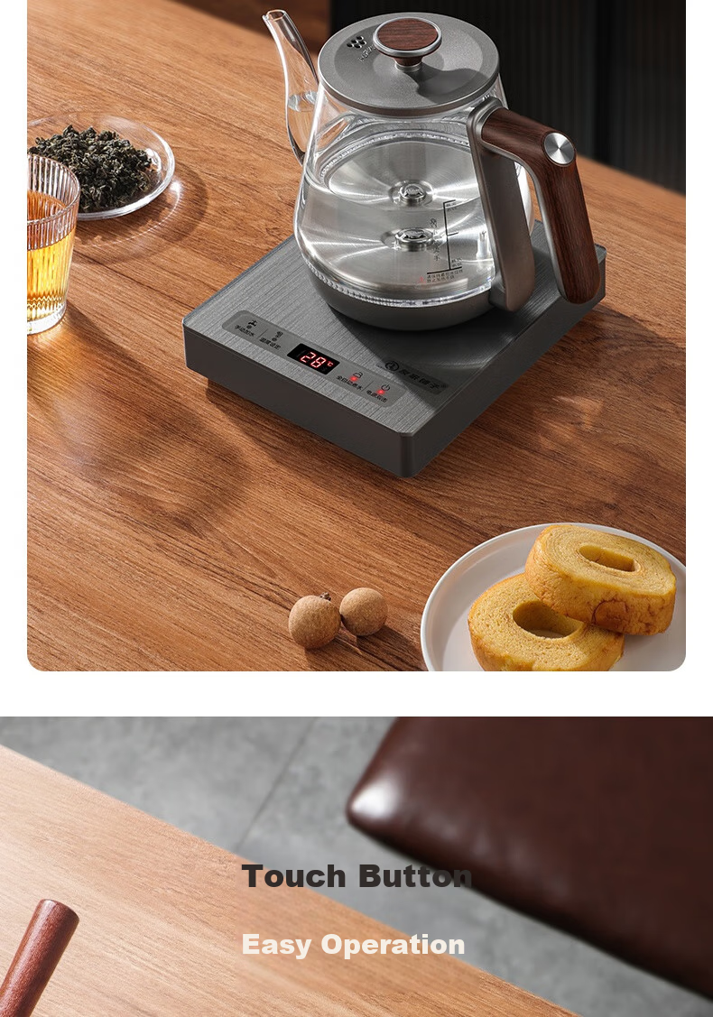 FUNORK Fully Automatic Electric Kettle with Water Pump, Glass Water Boiler for Tea Table, Integrated Tea Table And Coffee Table, Heat Preservation, Tea Brewing Utensils, Electric Tea Stove RY-D3 13