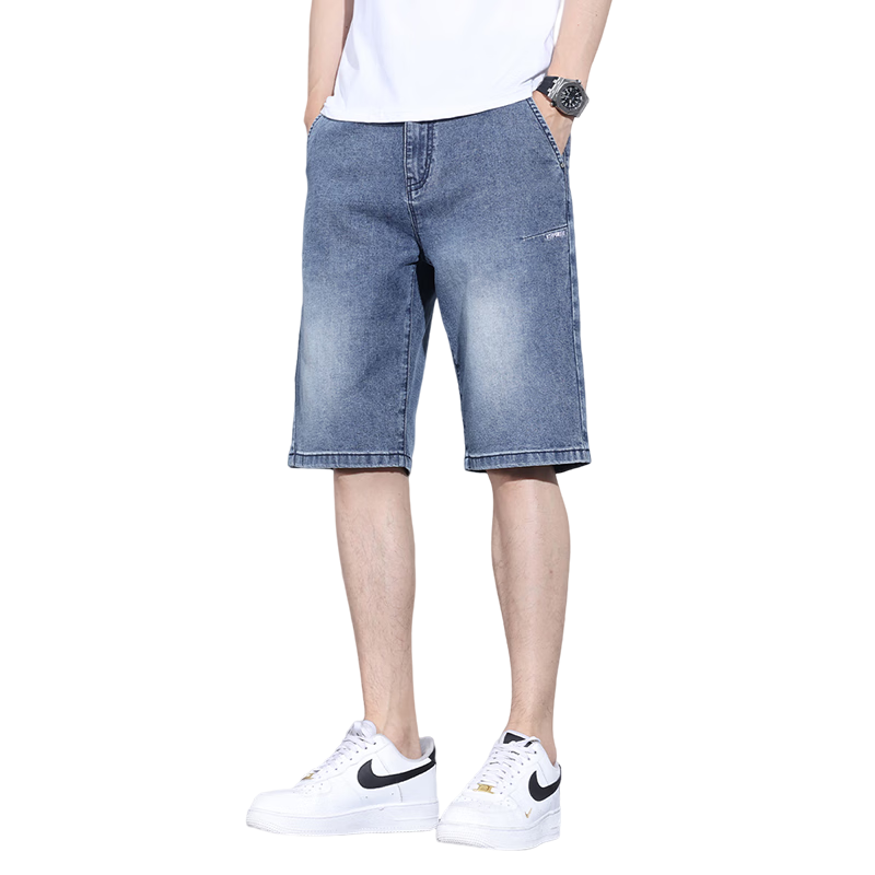 Zengzhi Men's Denim Shorts 2026 Summer Thin Loose Straight Five-Point Casual Trendy Mid-Length Pants