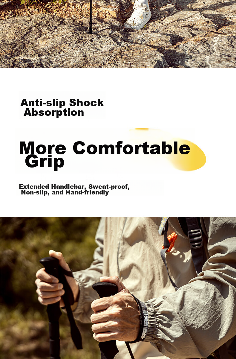 TAN XIAN ZHE Hiking Poles, Professional Outdoor Folding Trekking Poles, Aluminum Alloy Ultra-Light Telescopic Walking Equipment, Cane 5