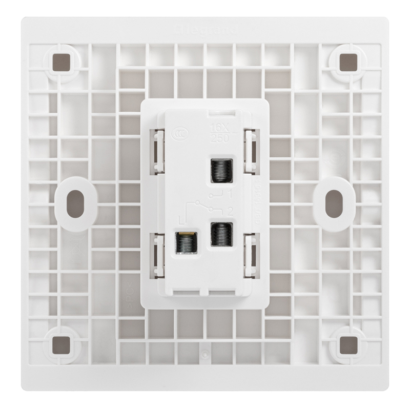LEGRAND Switch Socket Panel, Jianyue Series Ceramic White, 86-Type Wall Socket, Single Switch with Dual Control