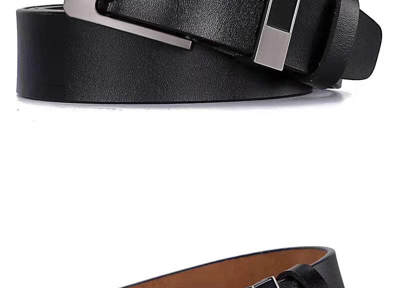 Dibinze Men's Belt, Extended 150cm, Large Size, for Chubby Men, Genuine Leather, Pin Buckle, Extra Long Belt, Gift for Boyfriend 16
