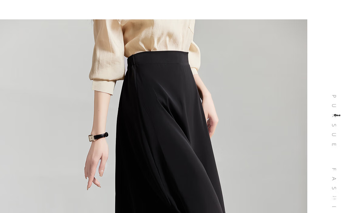 Chushen Spring And Autumn High-Waisted A-Line Skirt for Women, Slimming Professional Office Suit Skirt S143B2013 15