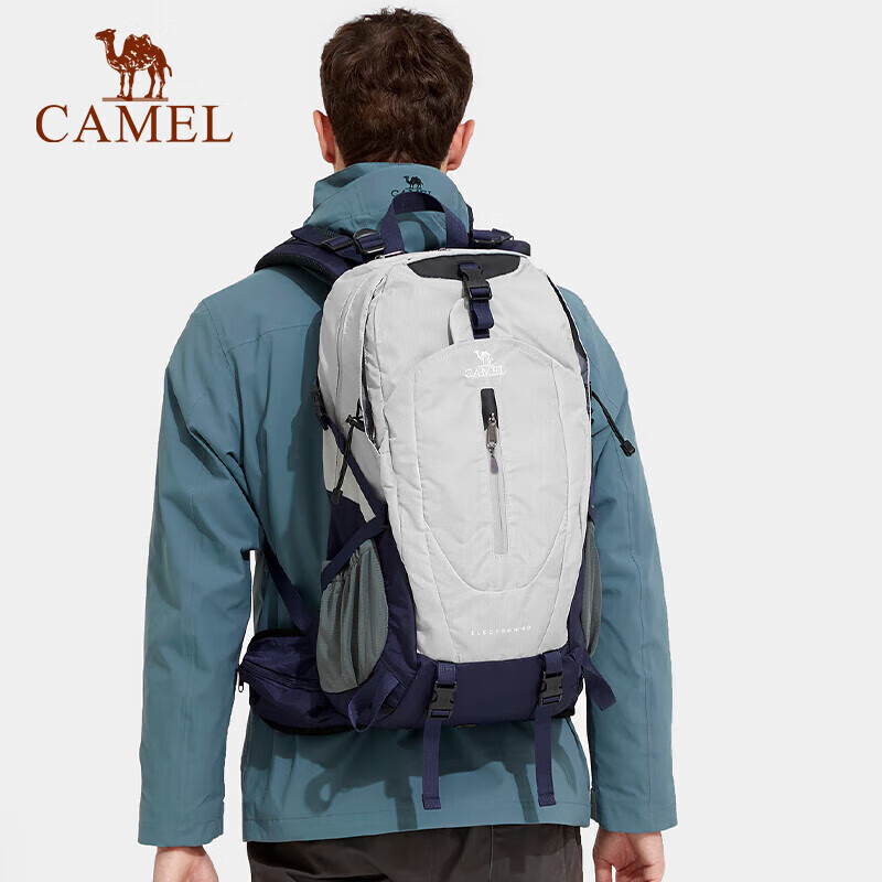 CAMEL Hiking Backpack, Outdoor Backpack, Travel Backpack, Mountaineering Backpack, Trekking Backpack, 2S04001A, Premium Gray