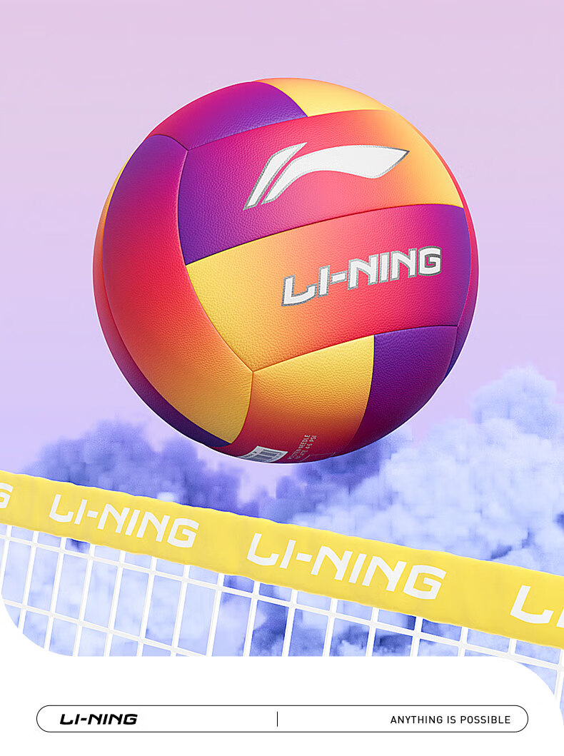 Li-Ning Volleyball Size 5 for Middle School Entrance Exam, Student-Specific Volleyball, Adult And Children's Hard And Soft Leather Training Volleyball for Men And Wome 2