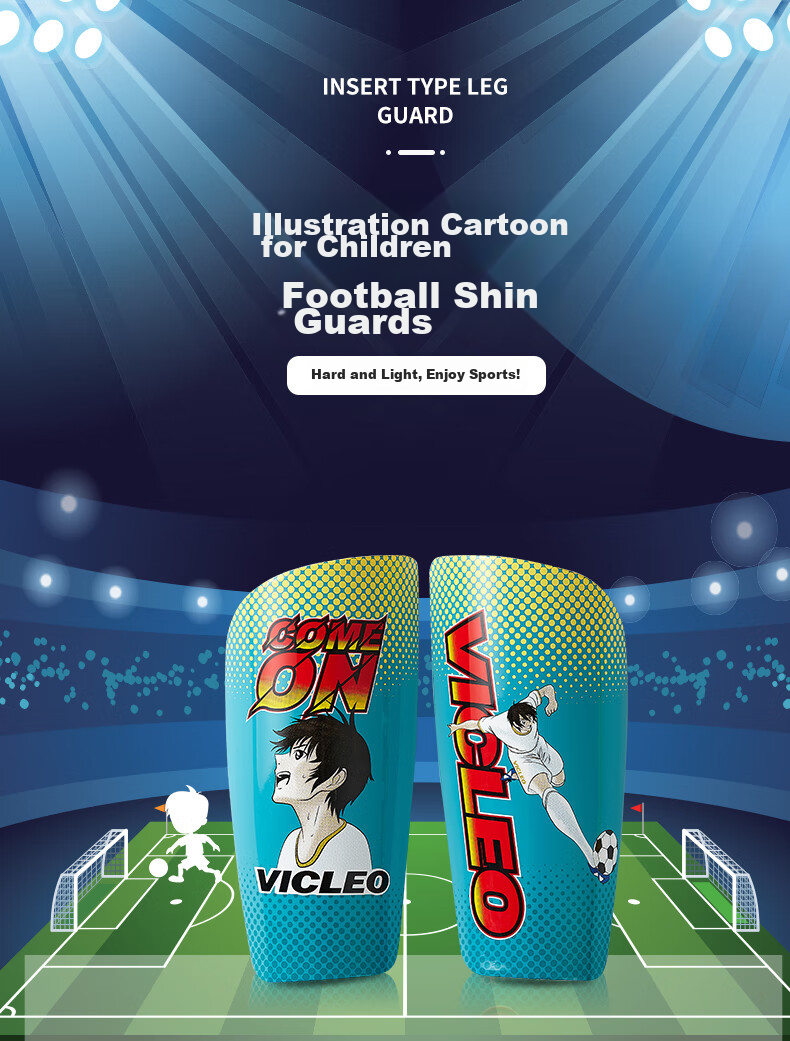 VICLeO Soccer Shin Guards for Children, Youth Football Protective Gear, One Pair, V820217 Yellow S Size 1