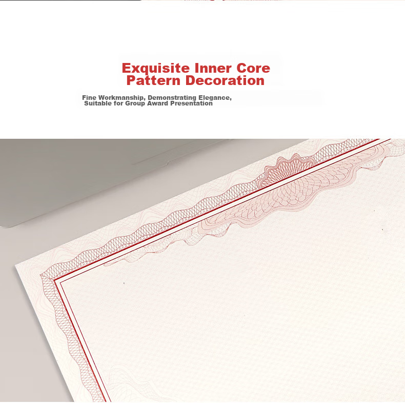 Befon A4 Blank Certificate Paper, Inner Pages for Honorary Certificates, Appointment Letters, Graduation Certificates, School Student Award Training Certificates Printing Paper 1263, 12 Sheets Per Pack 5