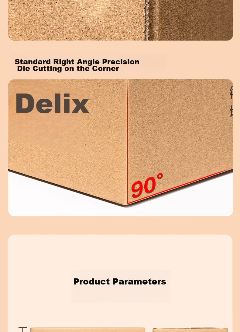 Deli Moving Kraft Paper Boxes, Thickened Foldable 110L Large Capacity 50kg Load-Bearing with Handles And Lids, 2 Pieces PK146 9