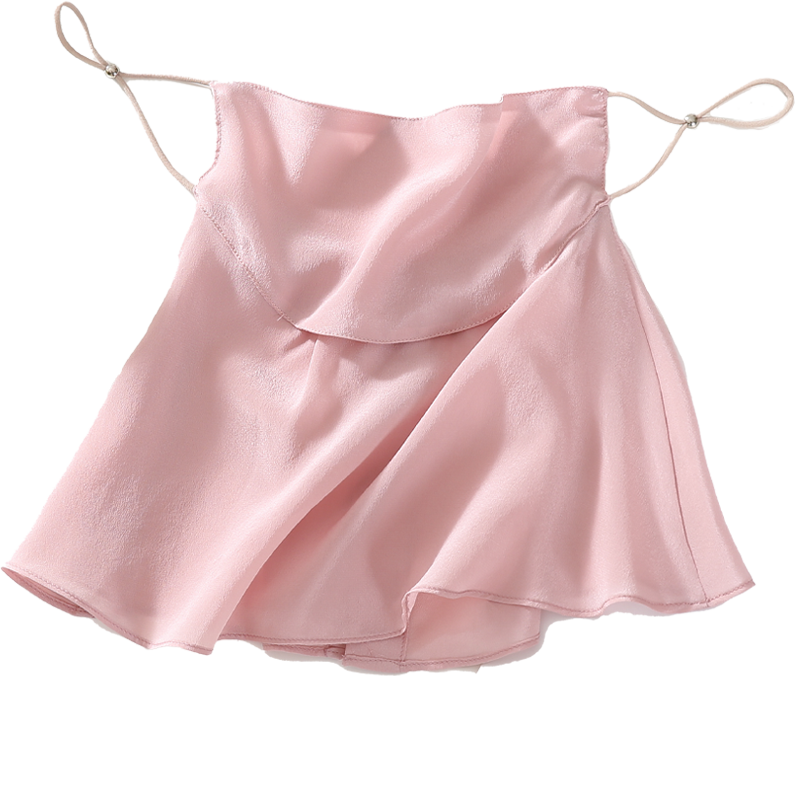 Shanghai Gushi Sun Protection Face Mask for Women, Silk Mulberry Silk Face Covering, Sun-Blocking Neck Guard with Velcro, Tulle Mother's Day Birthday Gift