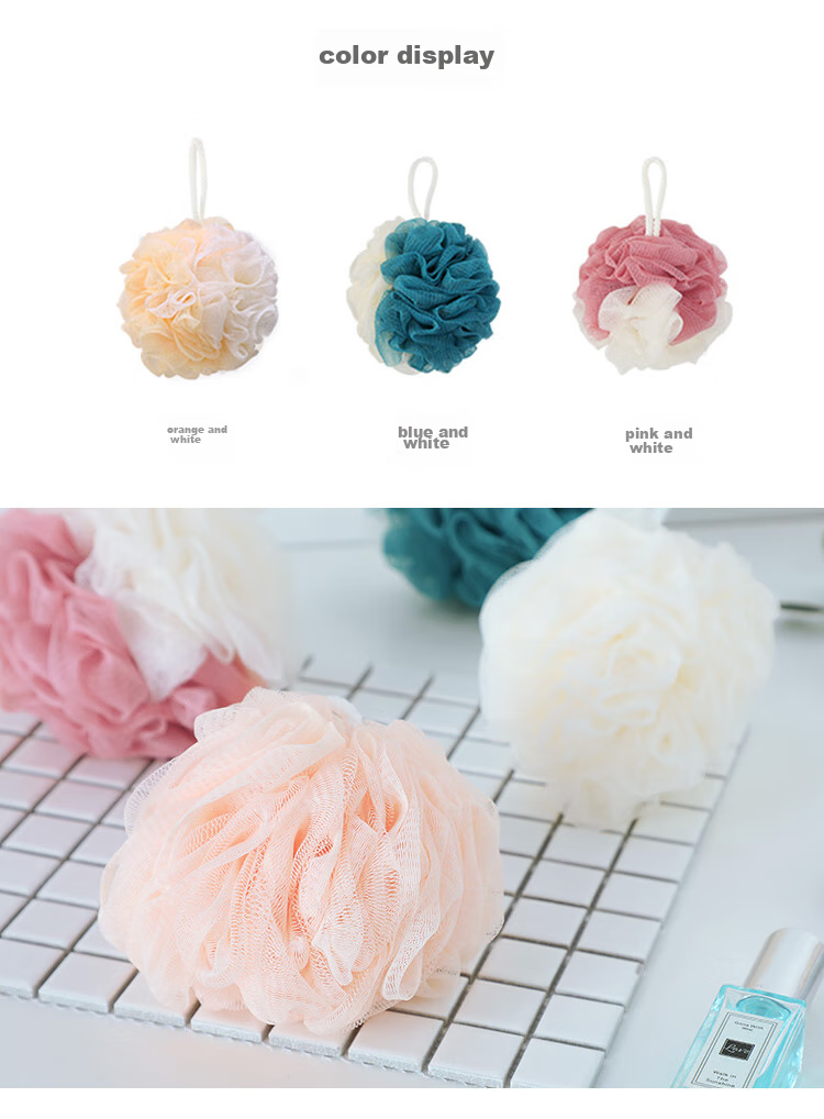 Grace Bath Loofah, 3-Pack, Large Size, Exfoliating Tool, Lathering Sponge, Bath Flower, Soaking Ball 6