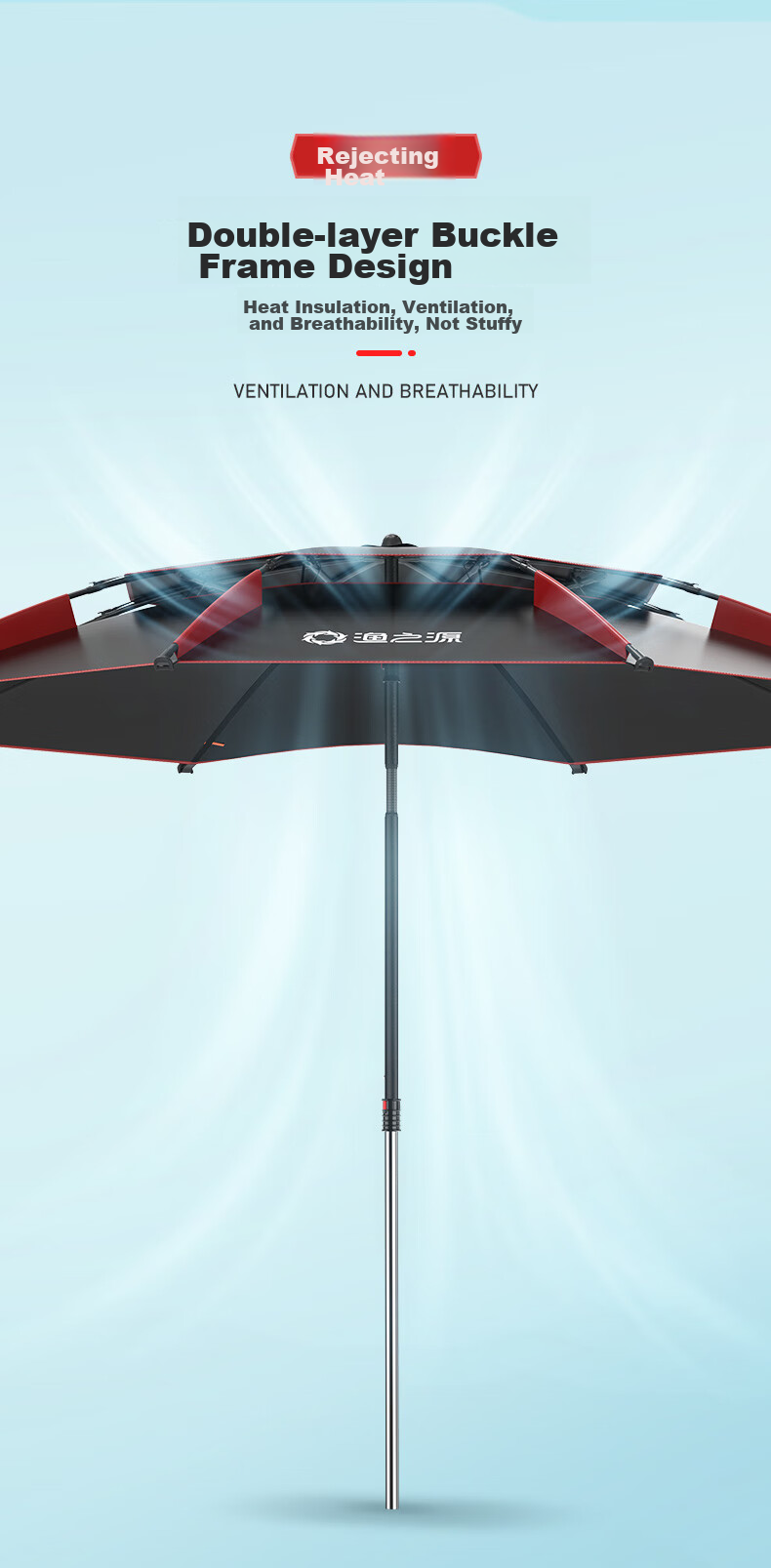 Yuzhiyuan Fishing Umbrella, Rain-Proof And Sun-Shading Umbrella, Multi-Directional Folding Outdoor Fishing Tackle, UV Protection, Windproof, with Umbrella Stand 8