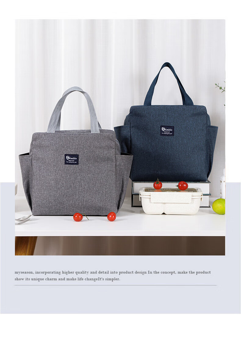 MENGTING Thickened Aluminum Foil Insulated Bag for Travel, Picnic, Lunch Box, Meal Bag, Student Bento Box, Waterproof Thickened Food Container 3