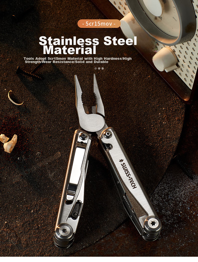 SHEFFIELD Swiss Technology Outdoor Multi-Functional Combination Tool Pliers, Folding Scissors, EDC Survival Equipment, Multi-Purpose Tool Pliers 5
