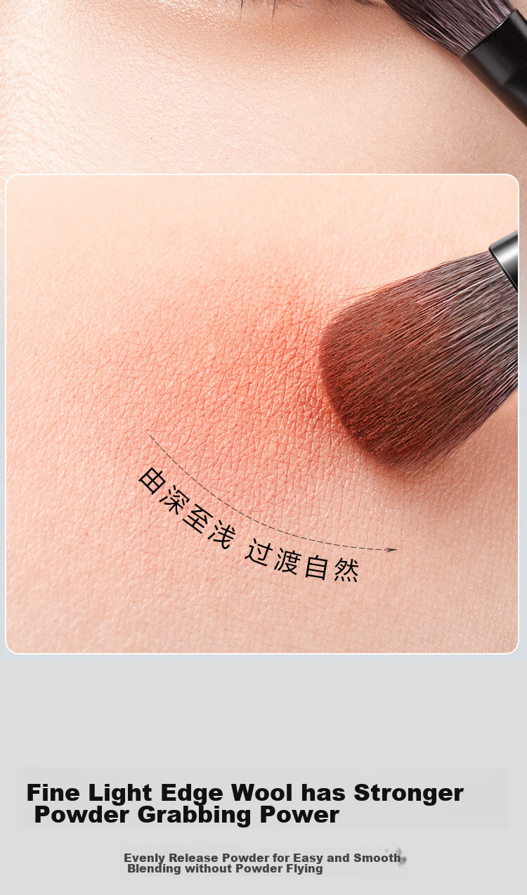 CARLI BYBEL Half-Shade Nose Shadow Animal Hair Brush for Slanted Nose, Nose Wing, Gradient Highlighting, Side Shadow Contouring, Sickle-Shaped Makeup Brush 22