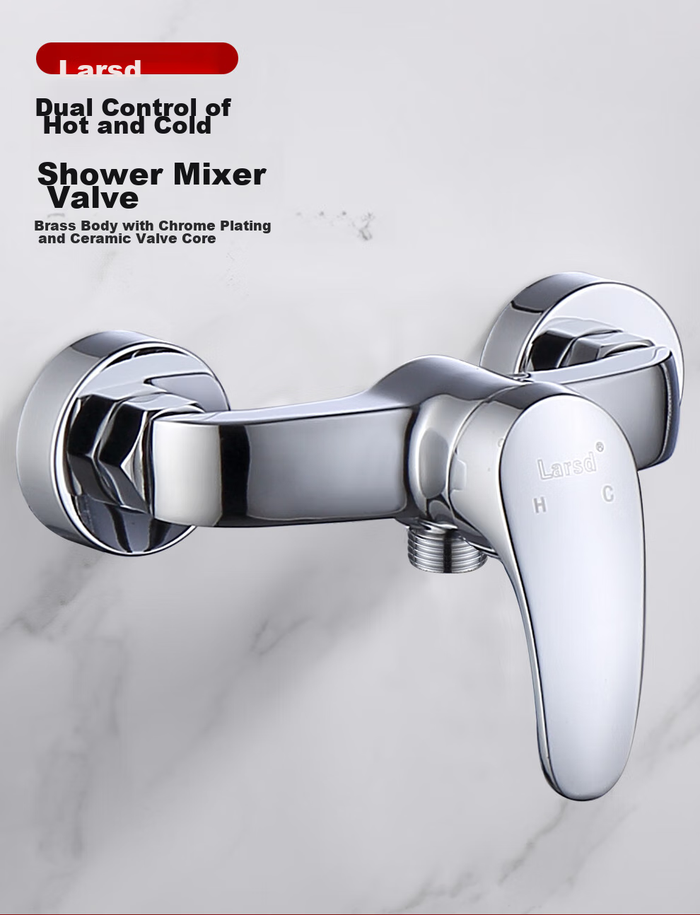 Larsd Shower Mixing Valve, Shower Faucet Mixer, Copper Body Bathroom Hot And Cold Shower Switch LD7203 1