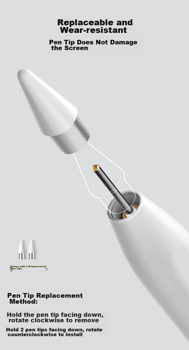 Smorss Capacitive Stylus Compatible with Xiaomi Tablets 8/8Pro/7SPro/Ultra/6/5/Max, Second Generation Inspiration Touch Pen, Xiaomi Writing Stylus, Screen Pen, Drawing And Writing Pe 11