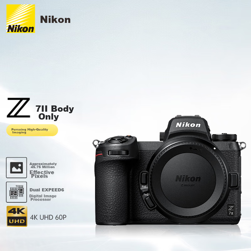 Nikon Z7II [Subsidies] Full-Frame Balanced Mirrorless Camera, 5-Axis Image Stabilization, High Value for Money, Balanced Performance, Z72/Z7 Second Generatio